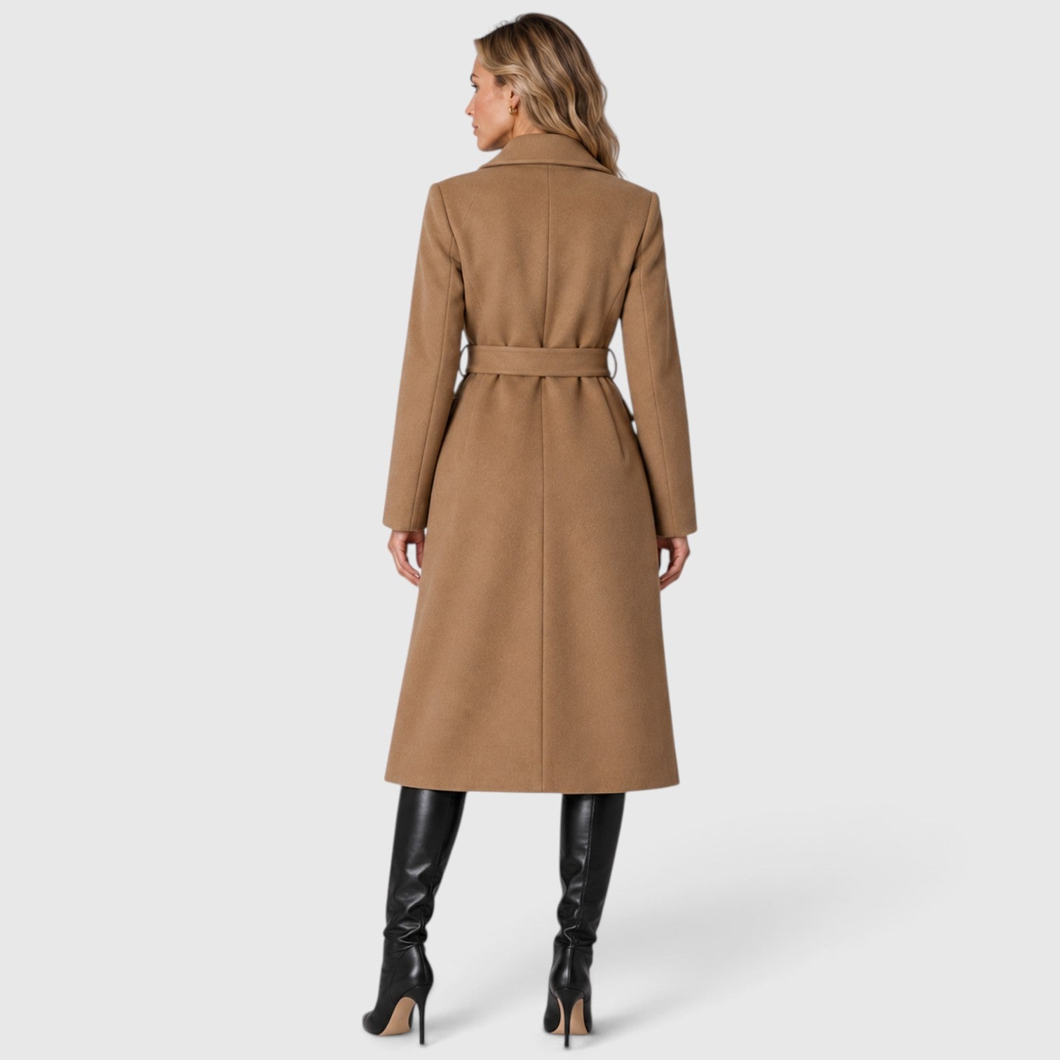 Monvaline | Women’s Long Double Breasted Coat for Cold Weather