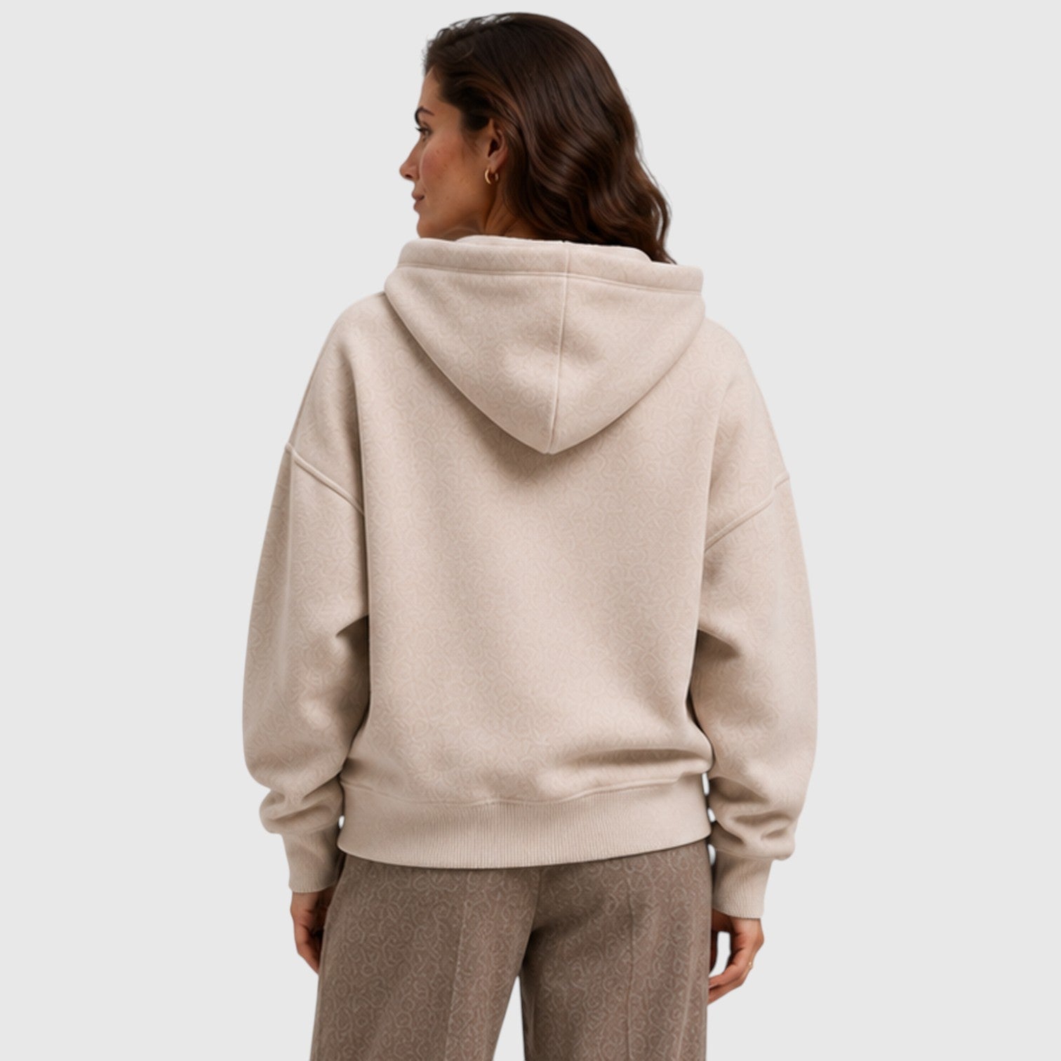 Monvaline | Women’s Oversized Open Neck Pullover Hoodie