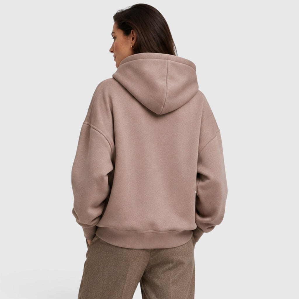 Monvaline | Women’s Oversized Open Neck Pullover Hoodie