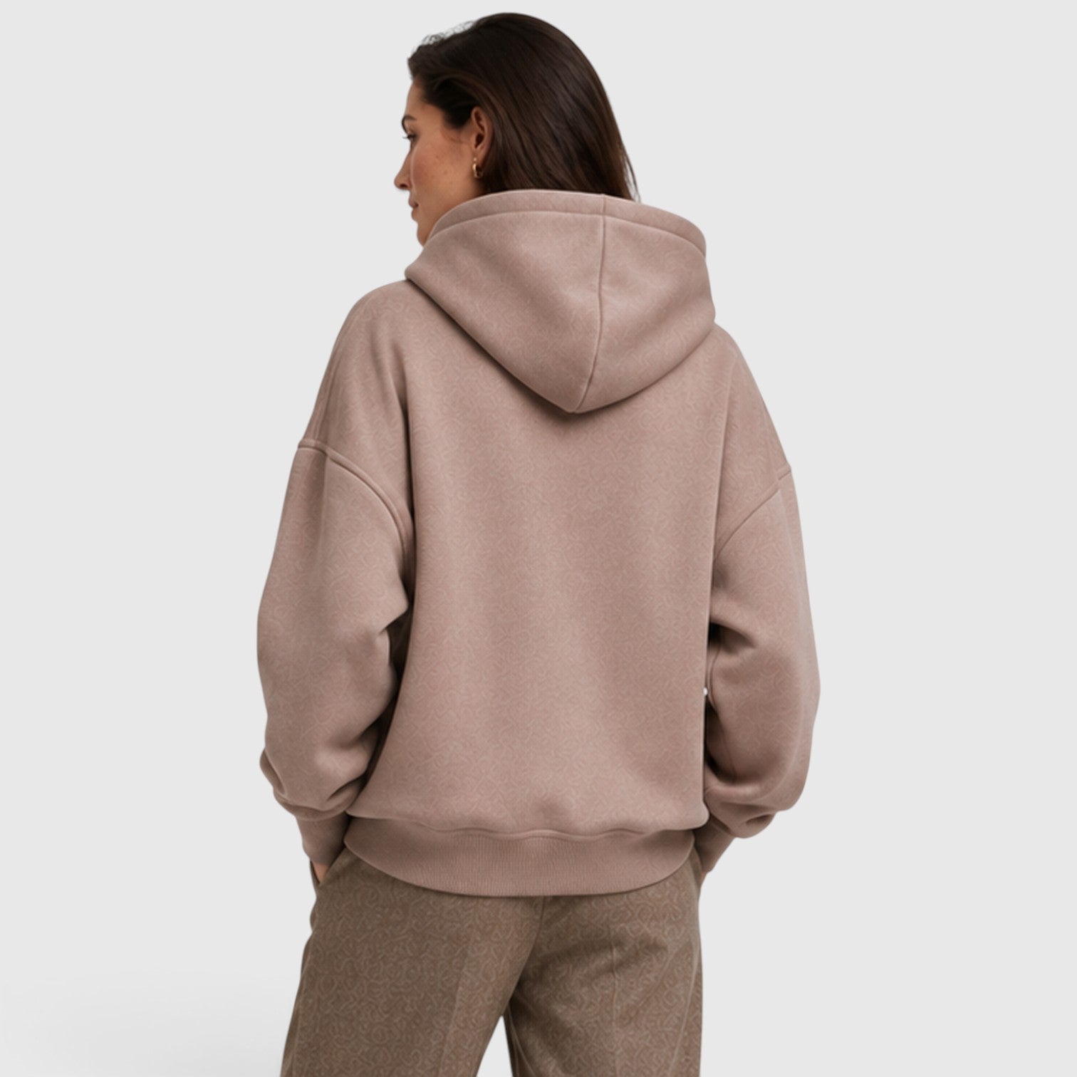 Monvaline | Women’s Oversized Open Neck Pullover Hoodie