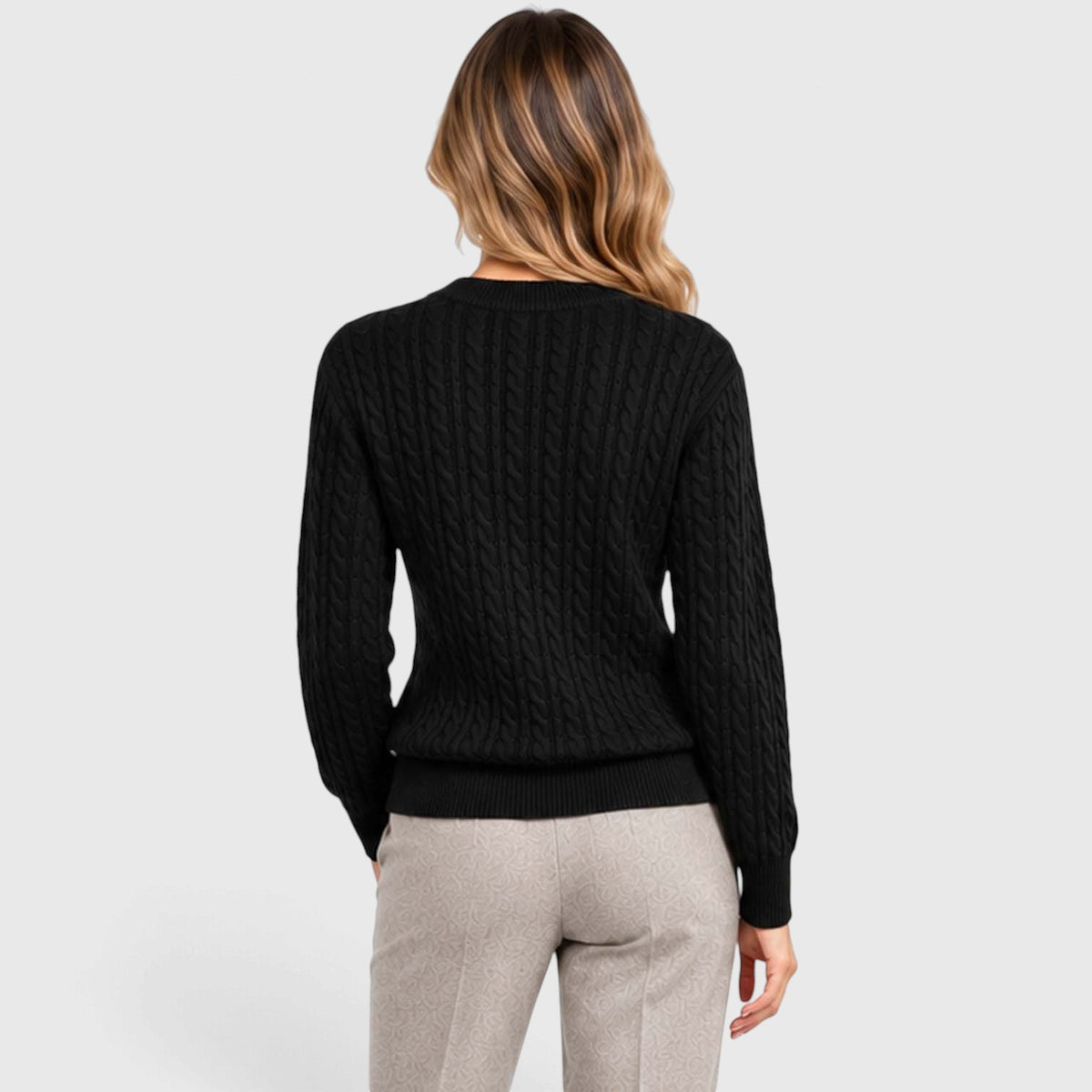 Monvaline | Women’s Ribbed Sweater - Loose Fit Crew Neck Pullover