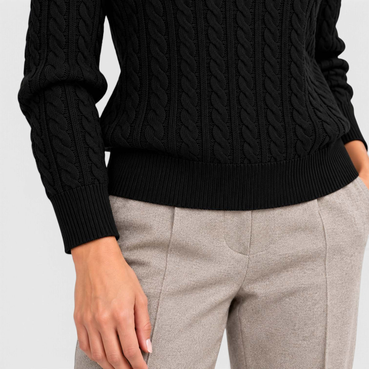 Monvaline | Women’s Ribbed Sweater - Loose Fit Crew Neck Pullover