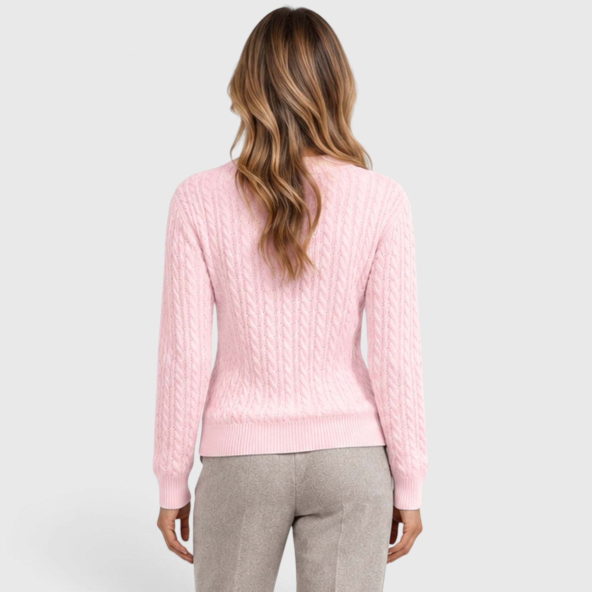 Monvaline | Women’s Ribbed Sweater - Loose Fit Crew Neck Pullover