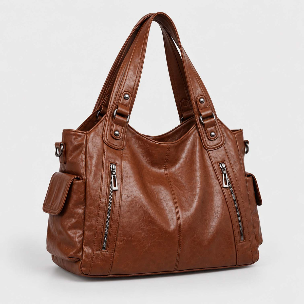 Monvaline | Women’s Shoulder Bag – Slouchy Faux Leather Hobo