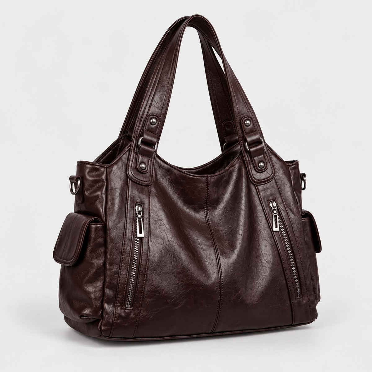 Monvaline | Women’s Shoulder Bag – Slouchy Faux Leather Hobo