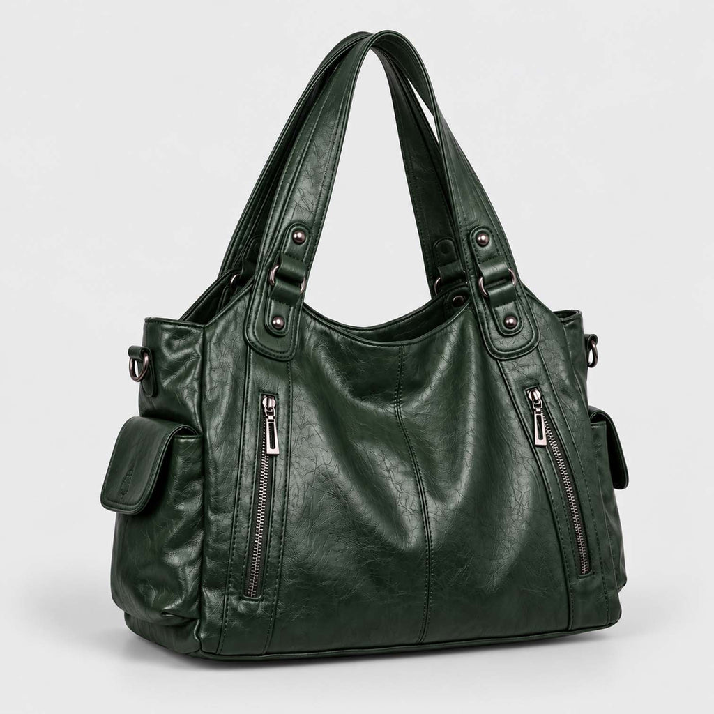 Monvaline | Women’s Shoulder Bag – Slouchy Faux Leather Hobo