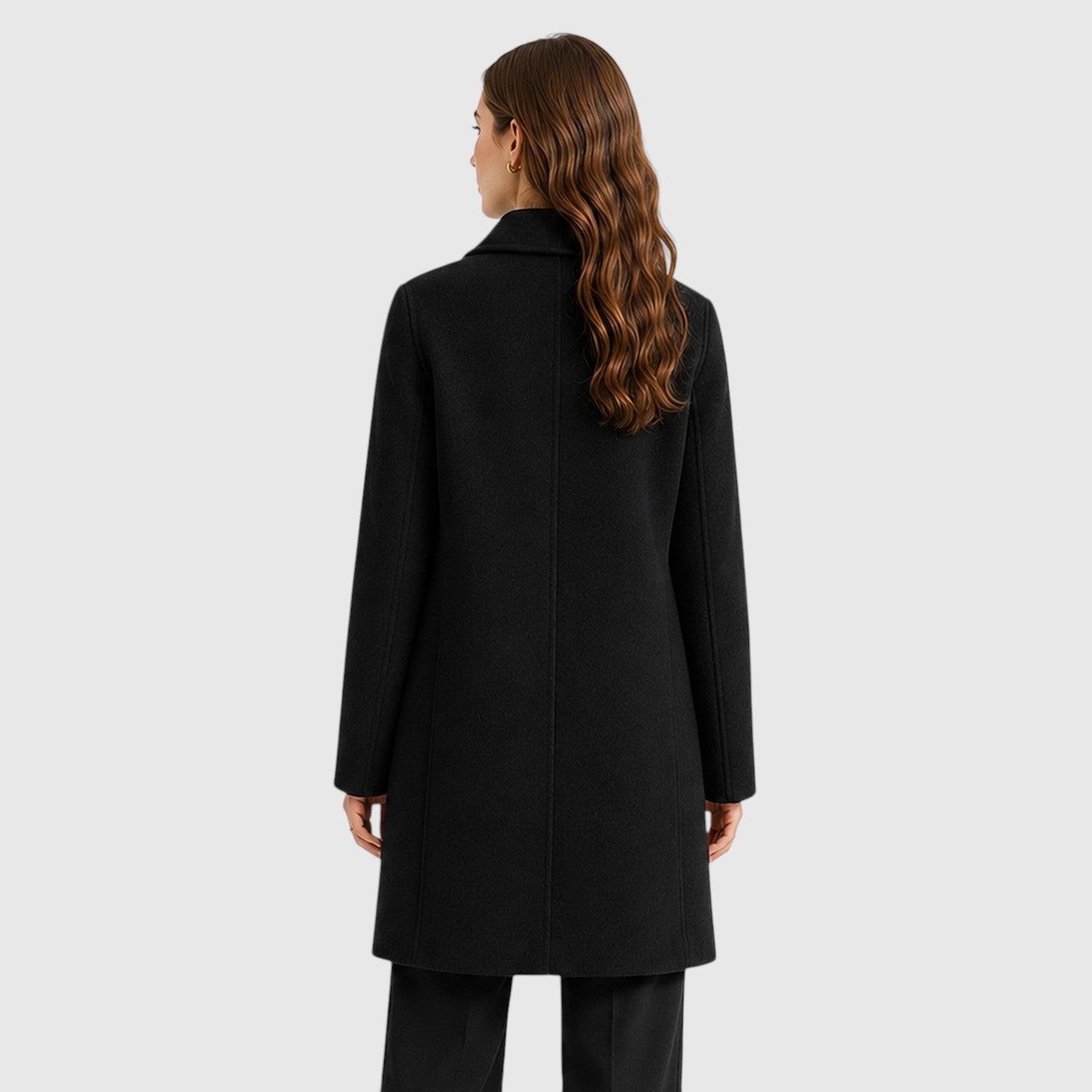 Monvaline | Women’s Slim Fit Mid-Length Coat for Casual and Dressy Wear