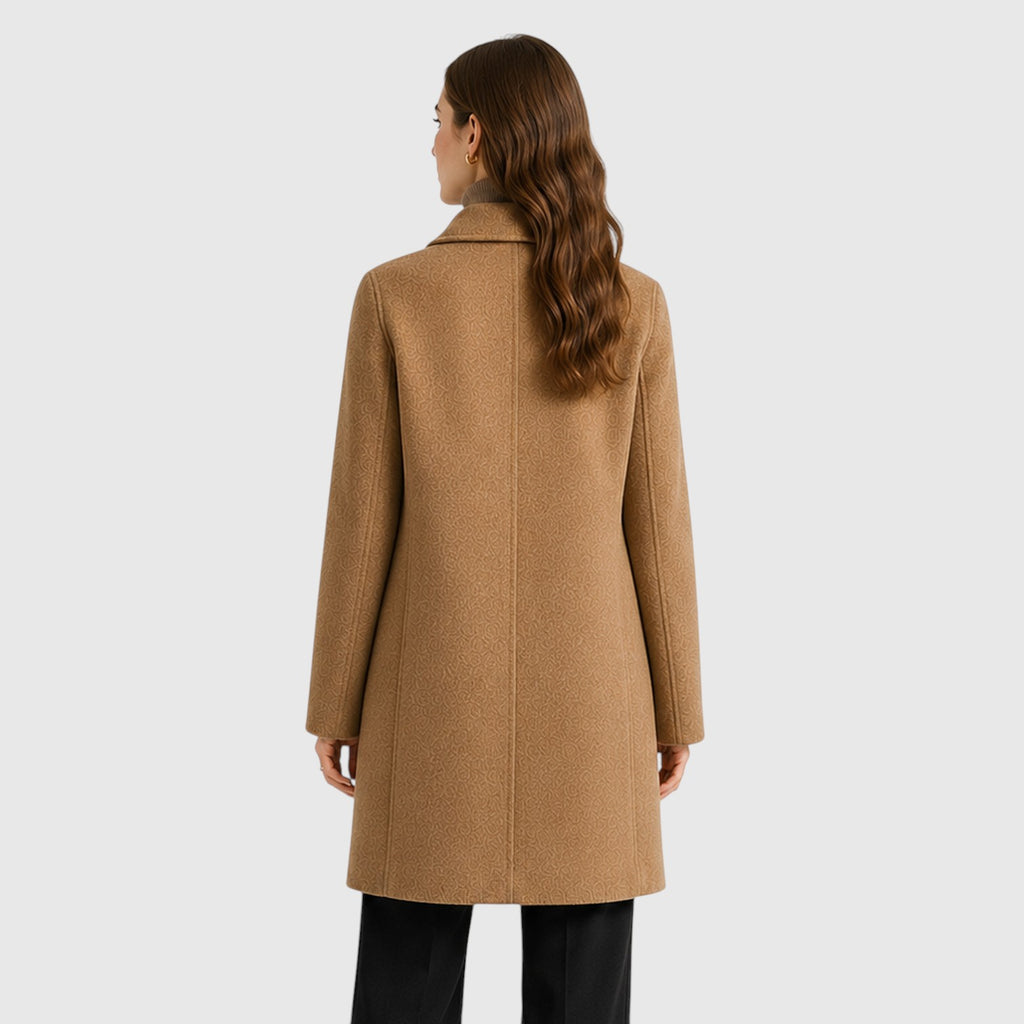 Monvaline | Women’s Slim Fit Mid-Length Coat for Casual and Dressy Wear