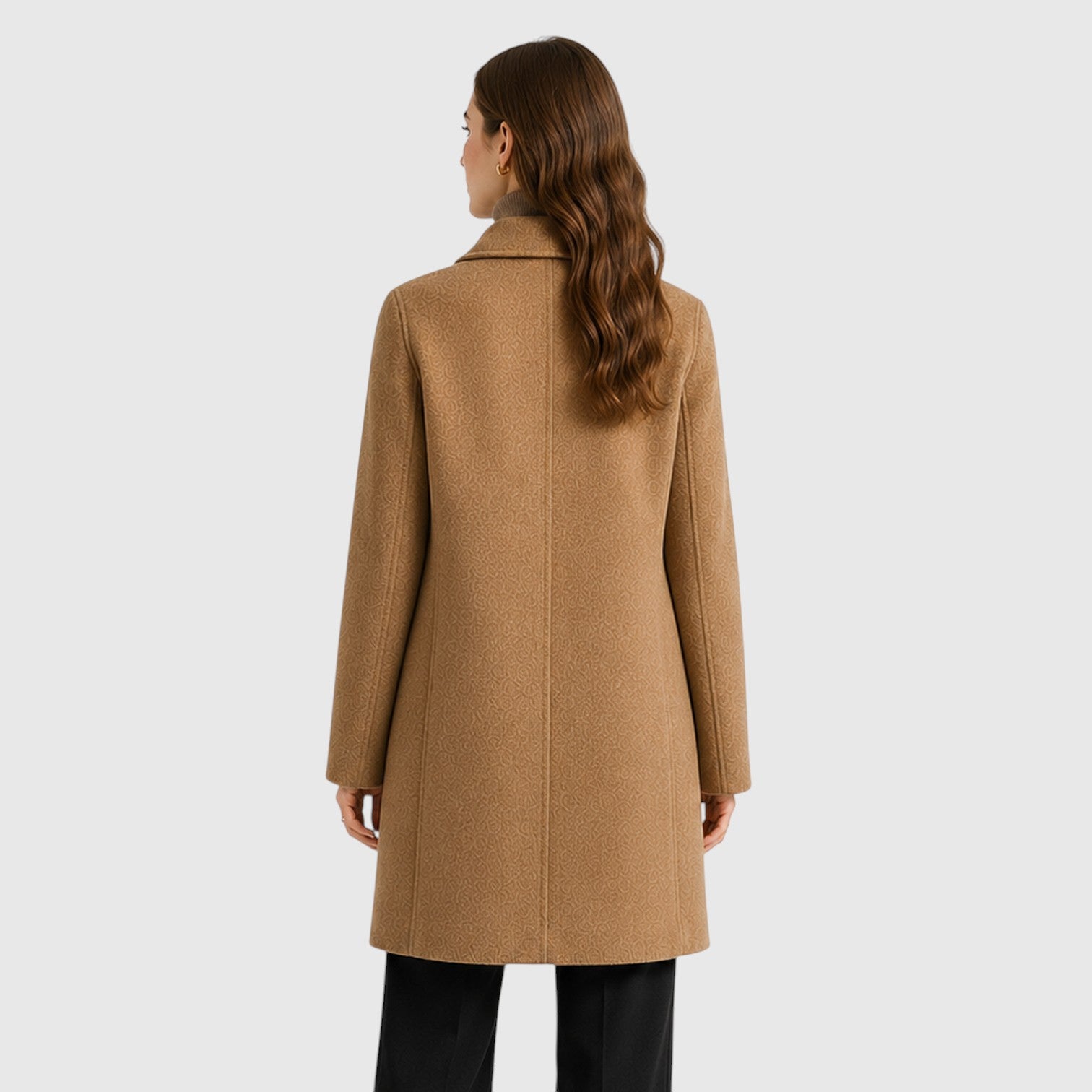Monvaline | Women’s Slim Fit Mid-Length Coat for Casual and Dressy Wear