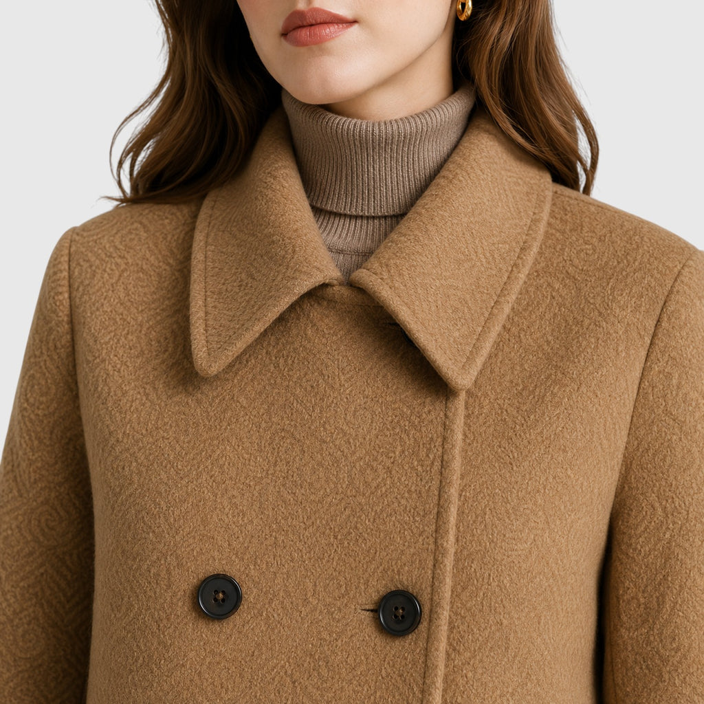 Monvaline | Women’s Slim Fit Mid-Length Coat for Casual and Dressy Wear