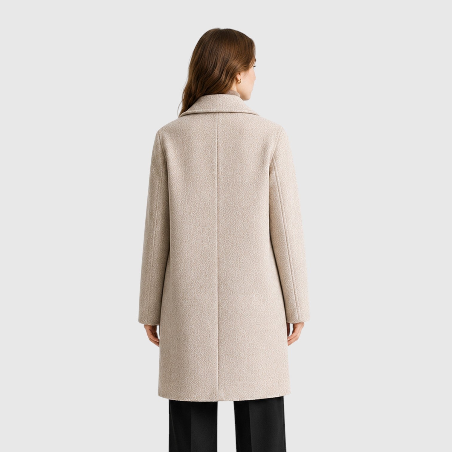 Monvaline | Women’s Slim Fit Mid-Length Coat for Casual and Dressy Wear