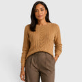 Monvaline | Women’s Soft Warm Cable Knit Crew Neck Sweater