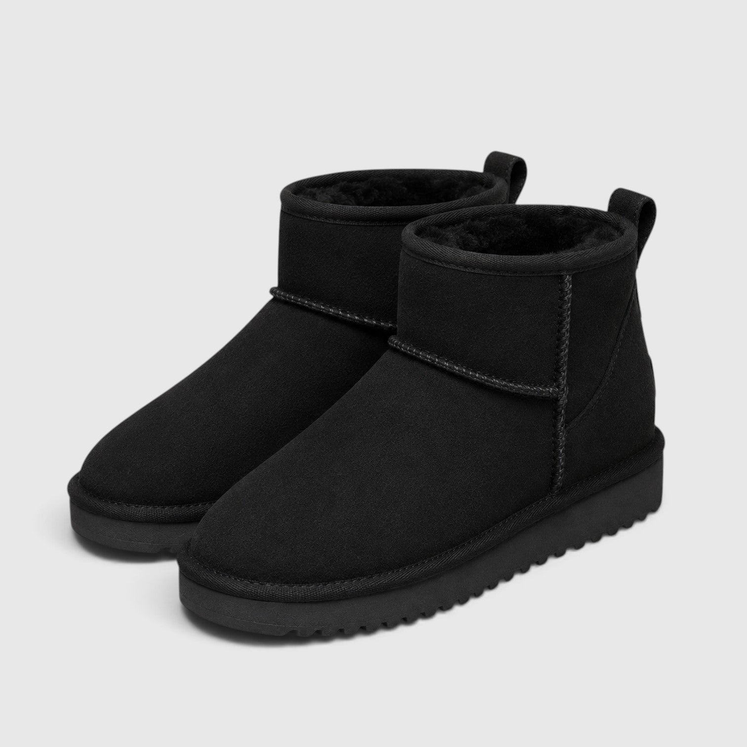 Monvaline | Women’s Suede Ankle Boots – Shearling Lined Slip-On