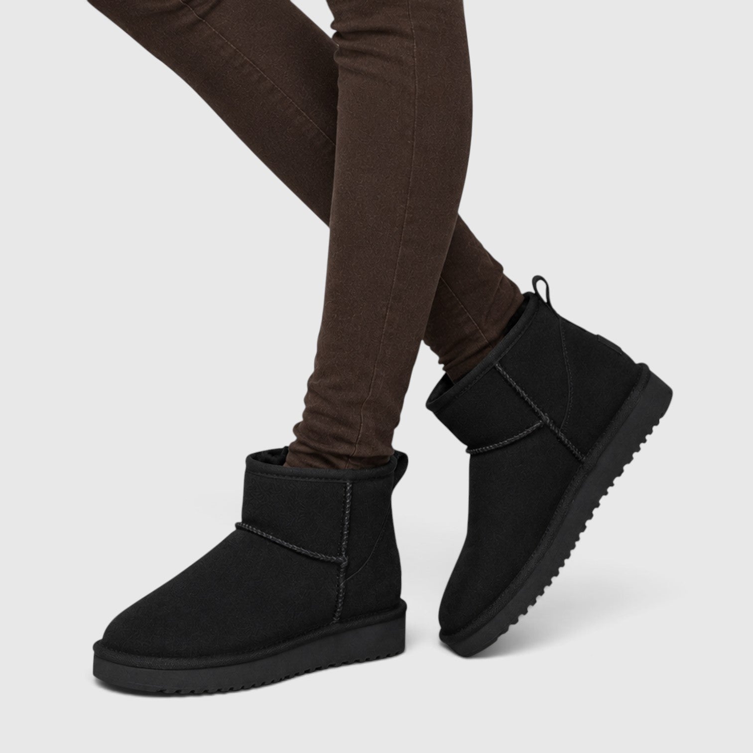 Monvaline | Women’s Suede Ankle Boots – Shearling Lined Slip-On