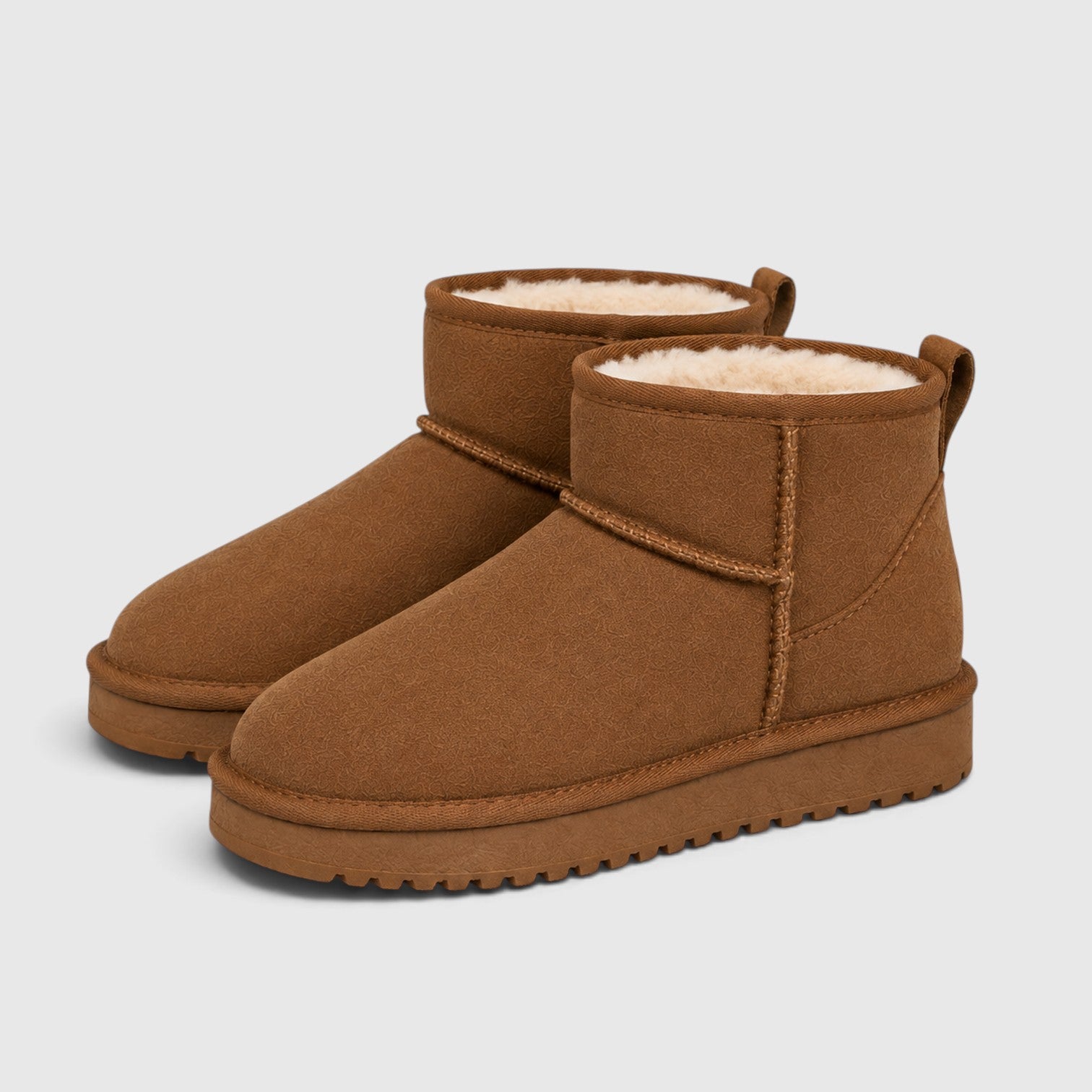 Monvaline | Women’s Suede Ankle Boots – Shearling Lined Slip-On