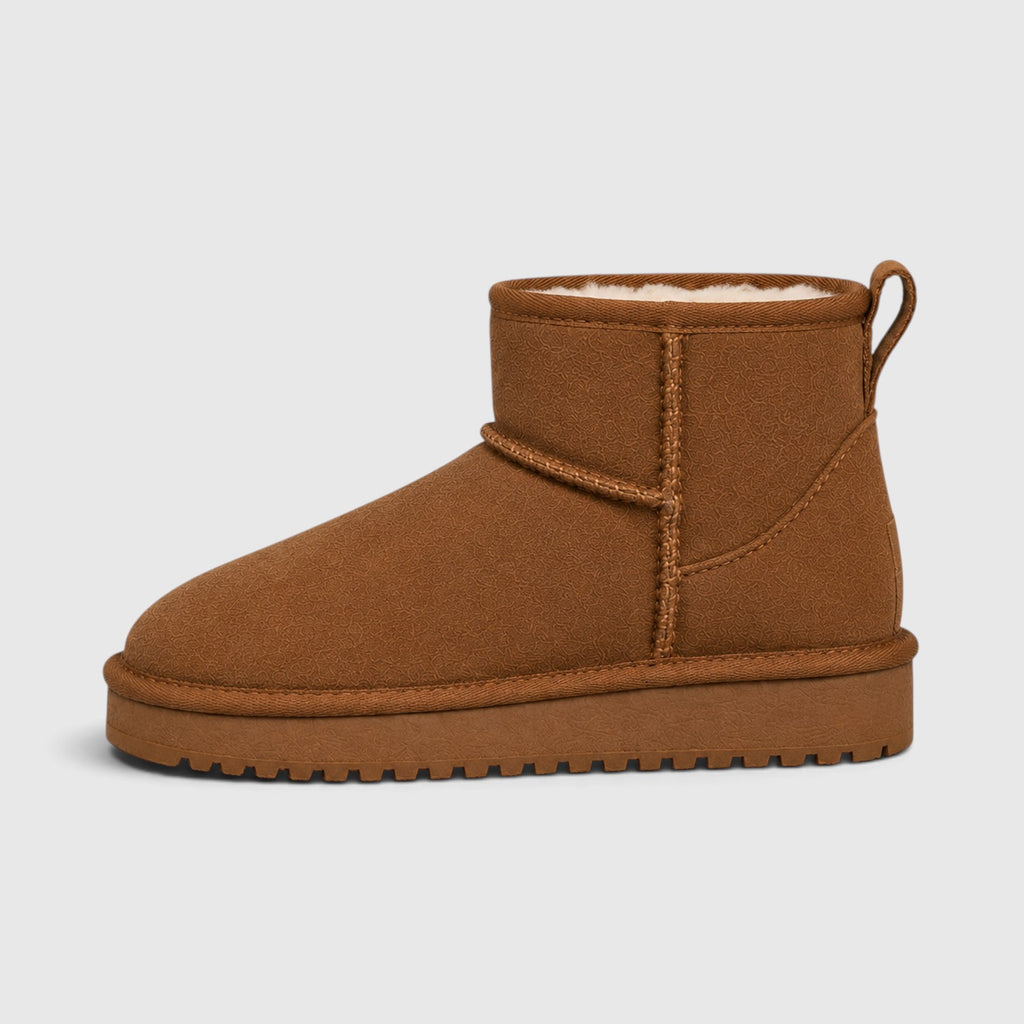 Monvaline | Women’s Suede Ankle Boots – Shearling Lined Slip-On
