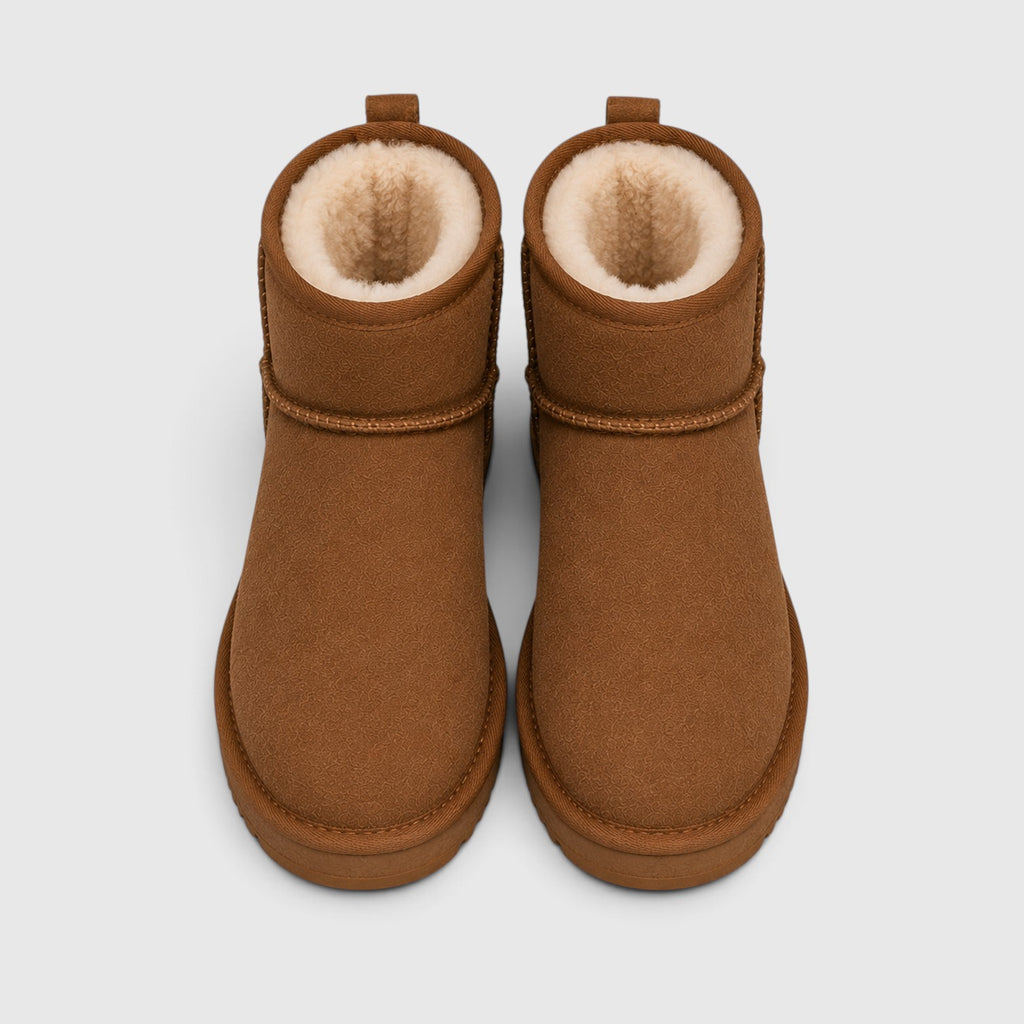 Monvaline | Women’s Suede Ankle Boots – Shearling Lined Slip-On