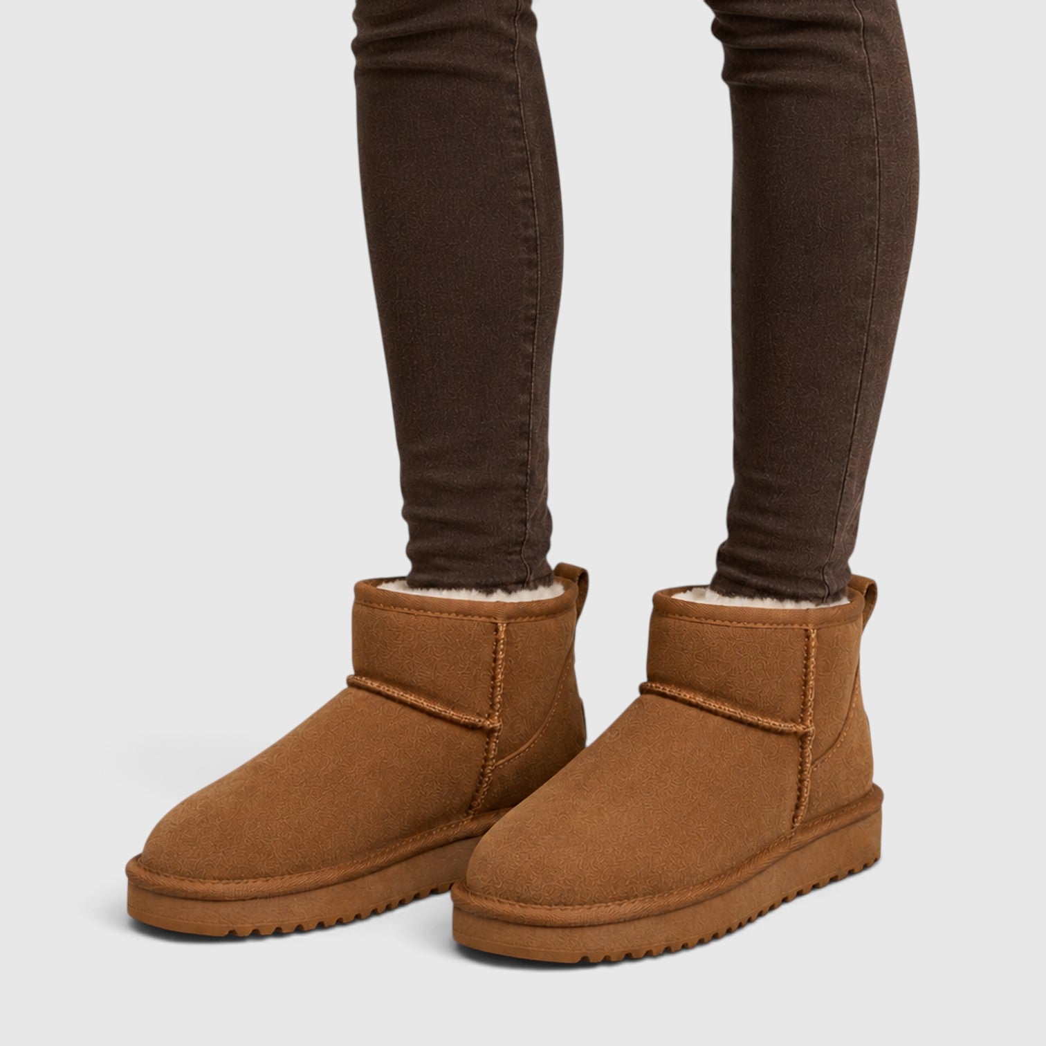 Monvaline | Women’s Suede Ankle Boots – Shearling Lined Slip-On