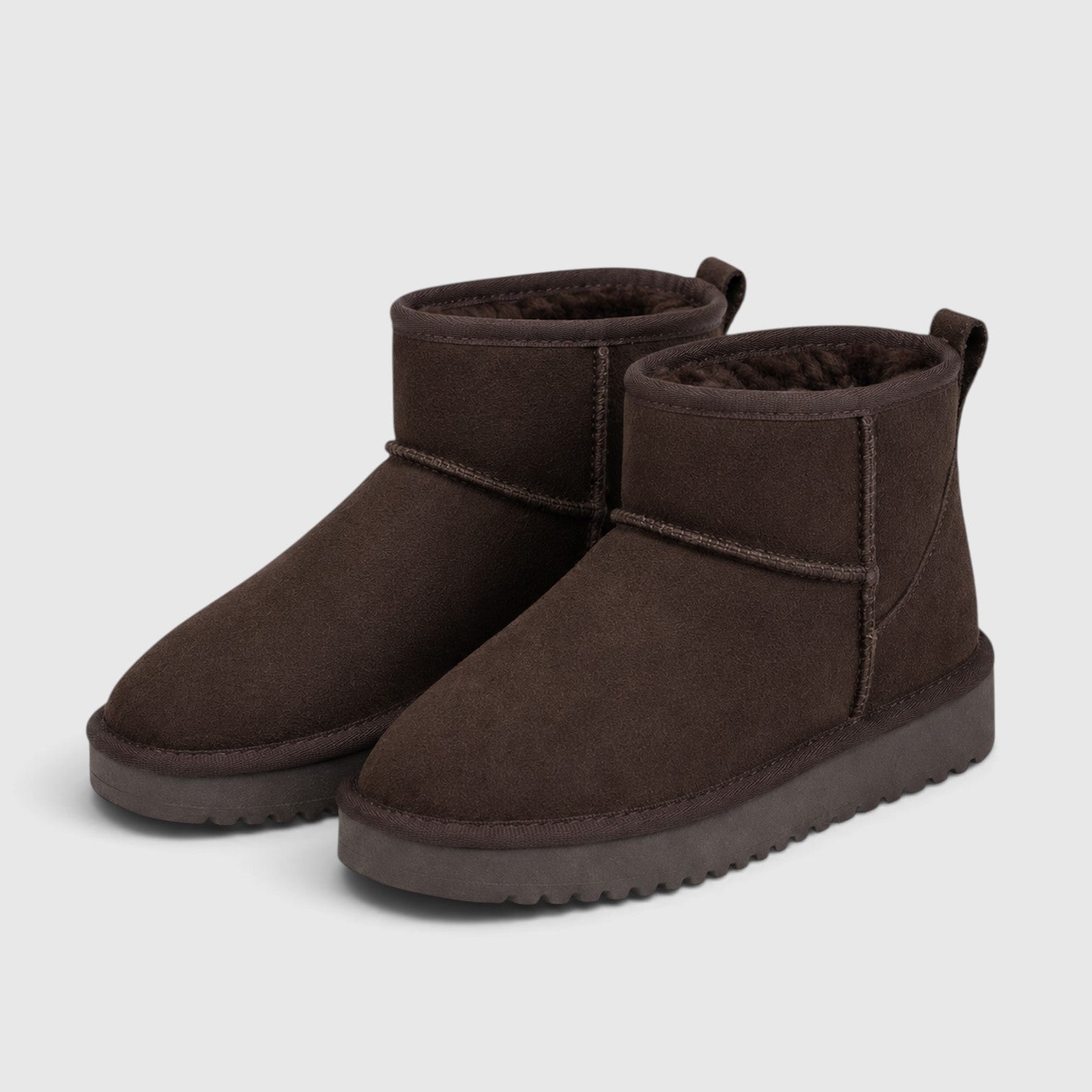 Monvaline | Women’s Suede Ankle Boots – Shearling Lined Slip-On