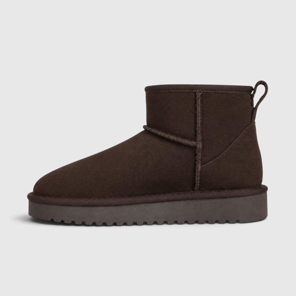 Monvaline | Women’s Suede Ankle Boots – Shearling Lined Slip-On