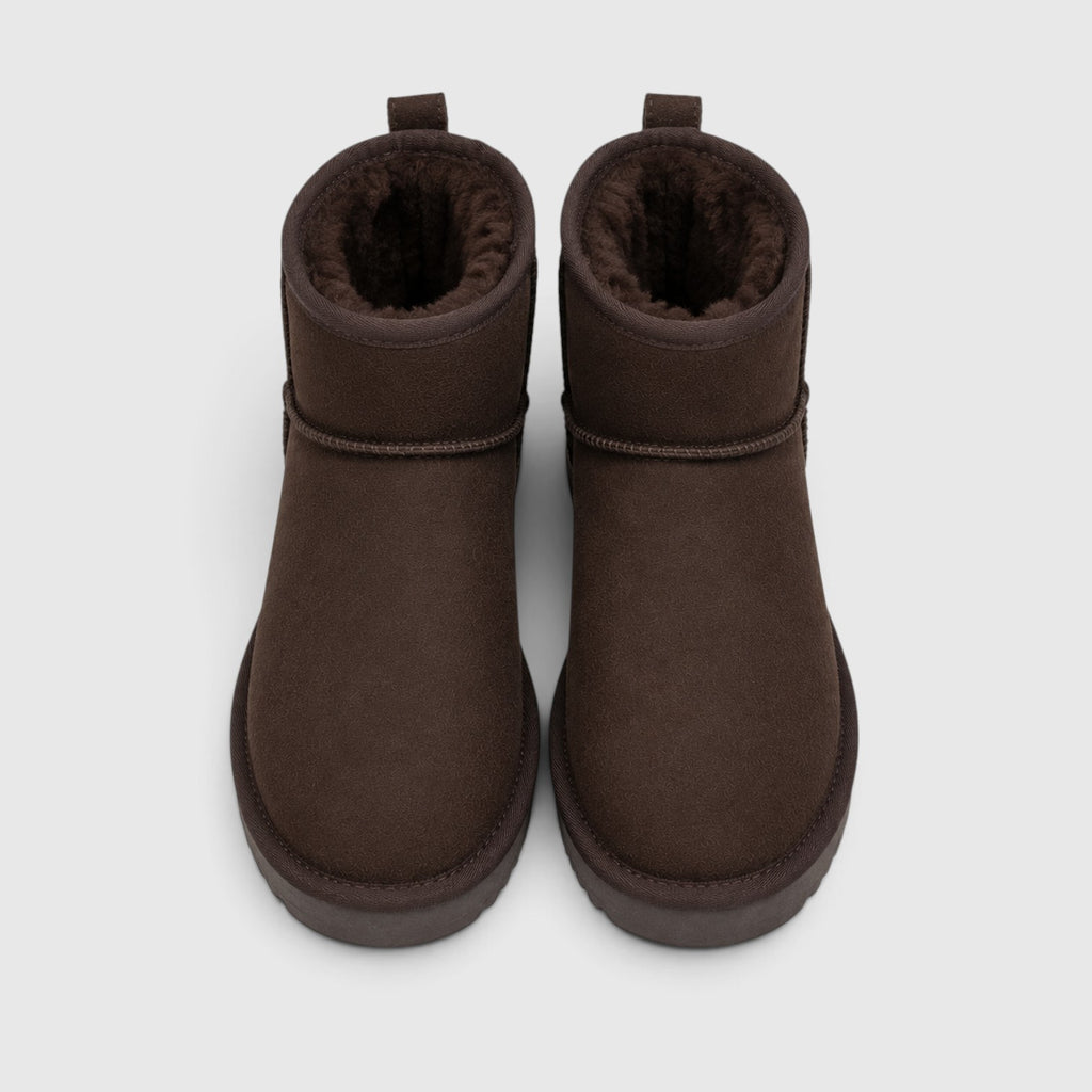 Monvaline | Women’s Suede Ankle Boots – Shearling Lined Slip-On