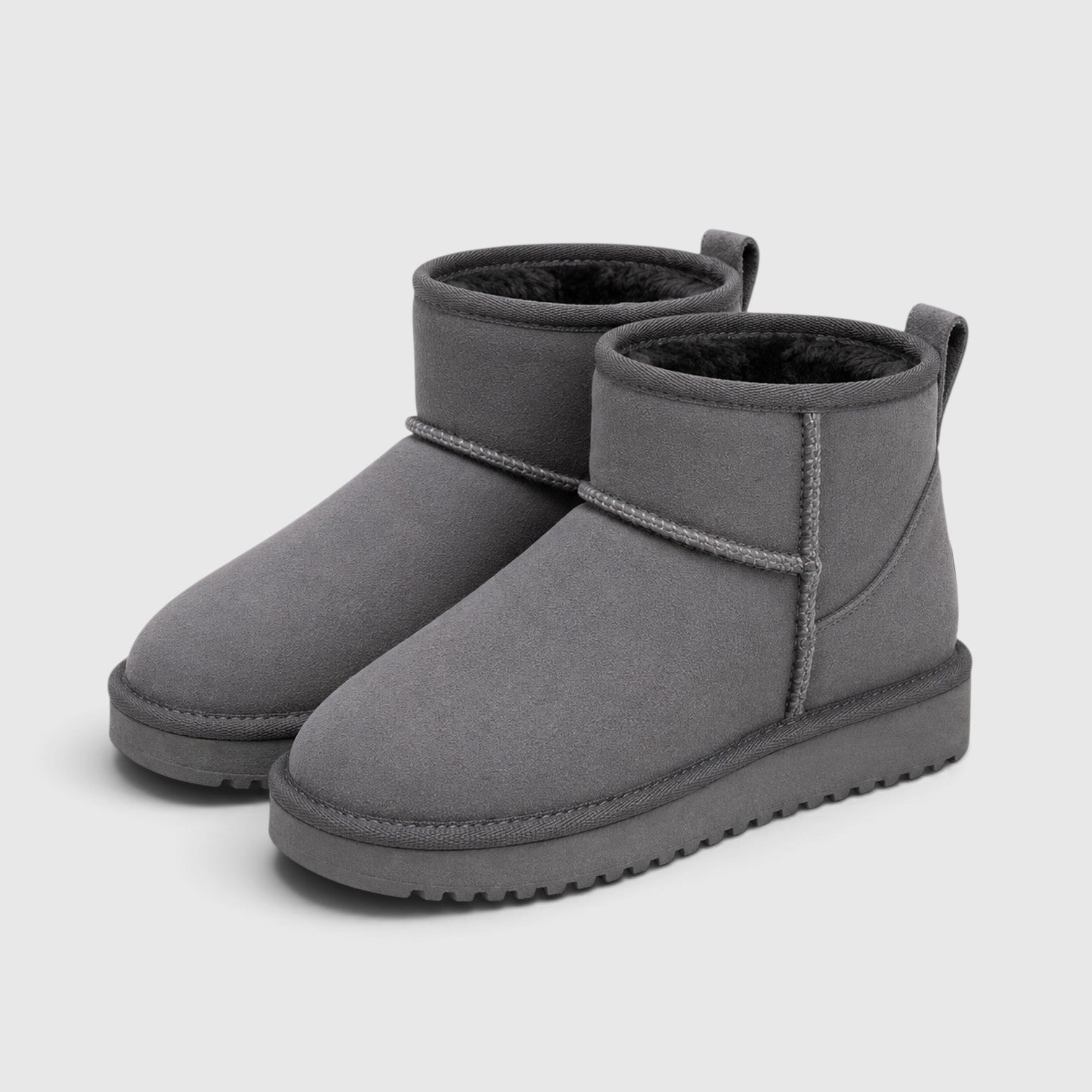 Monvaline | Women’s Suede Ankle Boots – Shearling Lined Slip-On