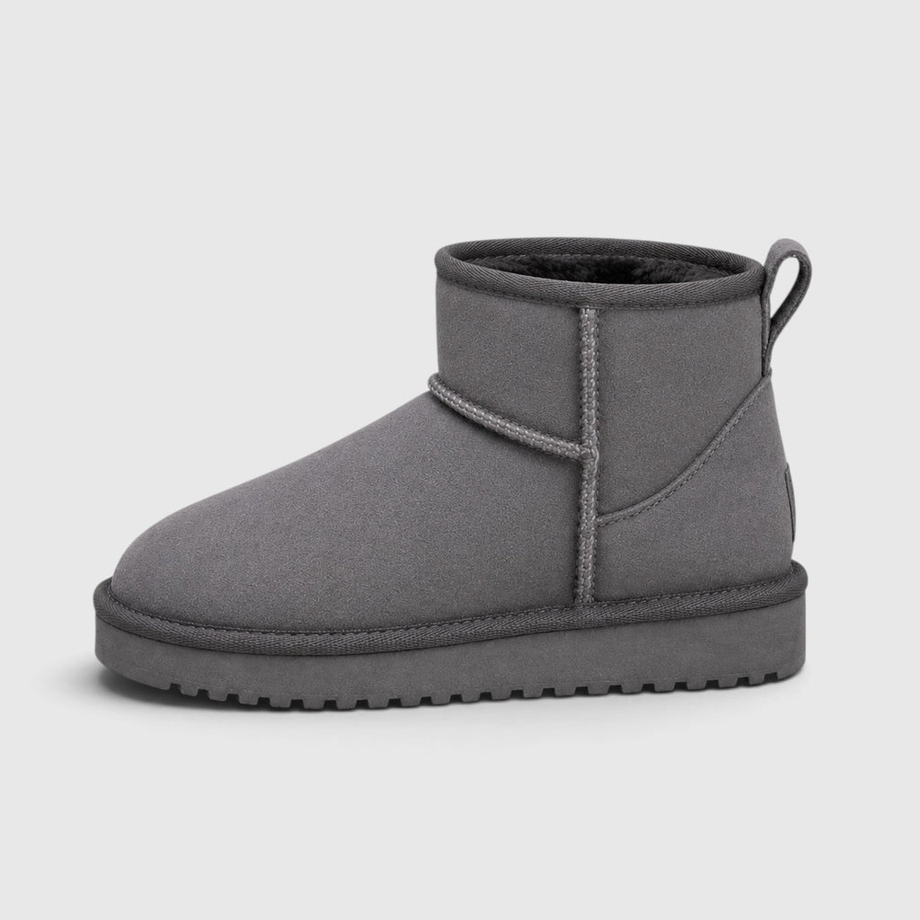 Monvaline | Women’s Suede Ankle Boots – Shearling Lined Slip-On