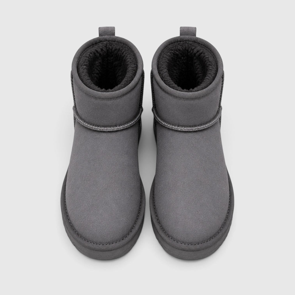 Monvaline | Women’s Suede Ankle Boots – Shearling Lined Slip-On