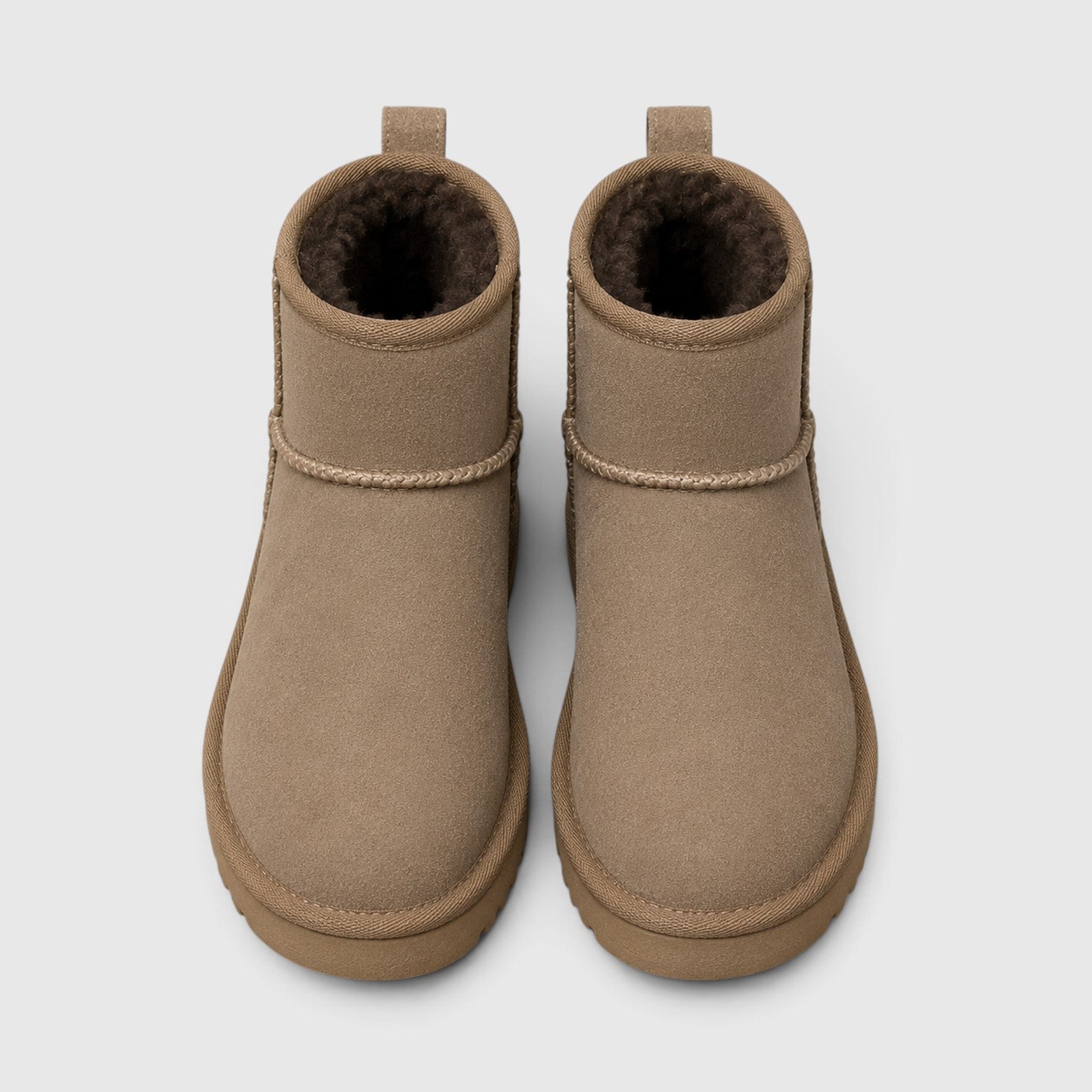 Monvaline | Women’s Suede Ankle Boots – Shearling Lined Slip-On
