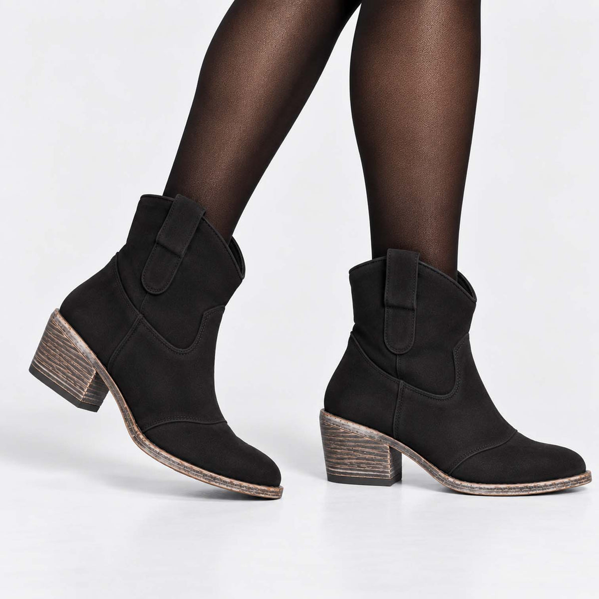 Monvaline | Women’s Suede Cowboy Boots – Classic Western Style