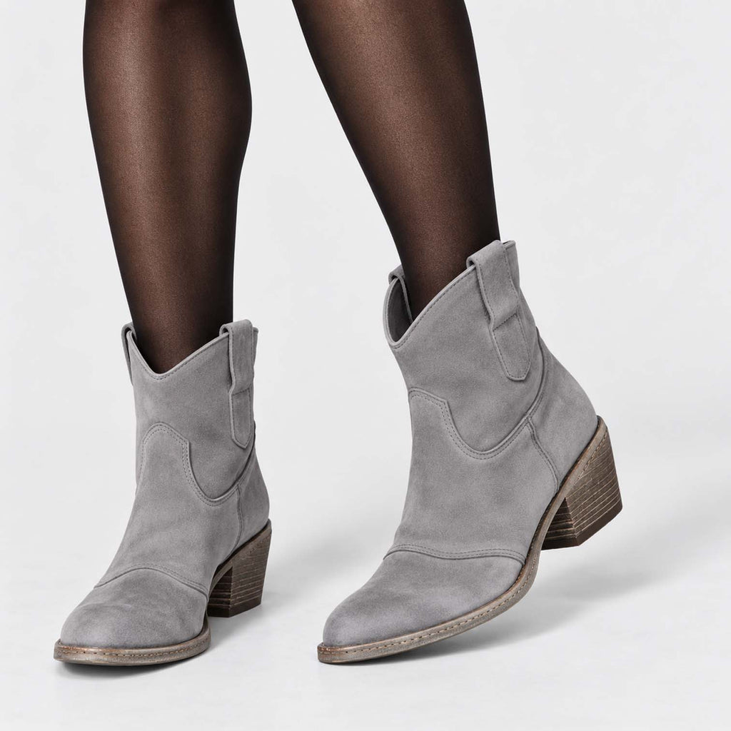 Monvaline | Women’s Suede Cowboy Boots – Classic Western Style