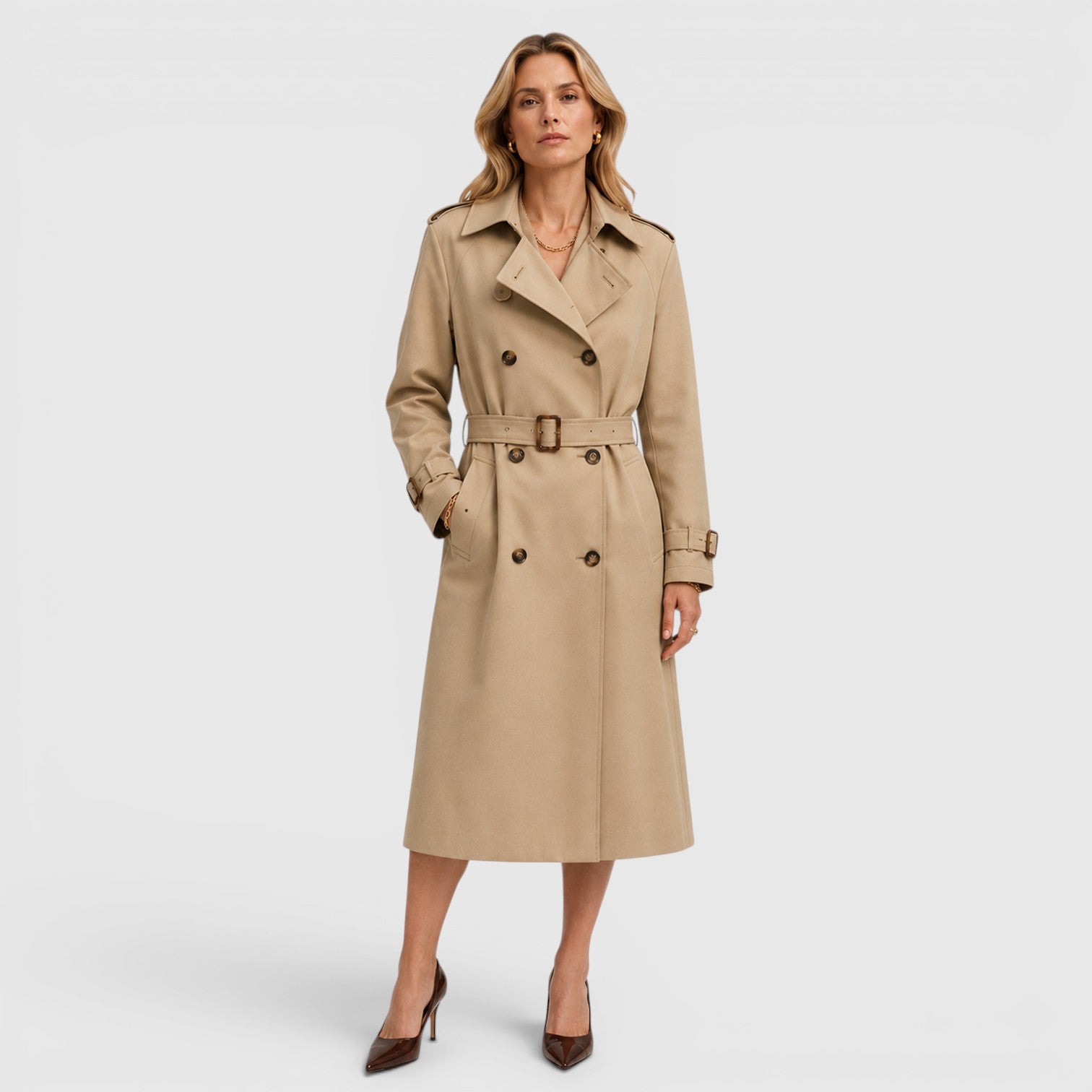 Monvaline | Women’s Trench Coat for Work and Smart Casual Outfits