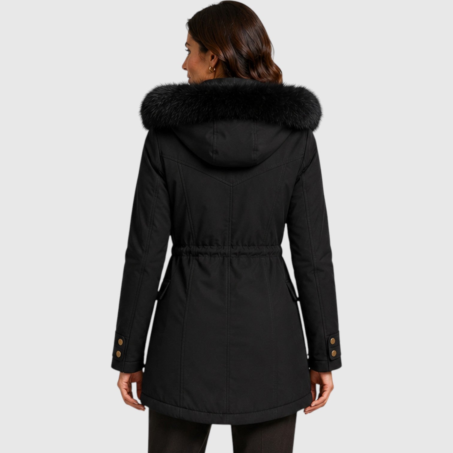 Monvaline | Women’s Warm Hooded Jacket with Zip Front and Pockets