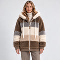 Monvaline | Women’s Warm Plush Winter Coat – Hooded Zip-Up