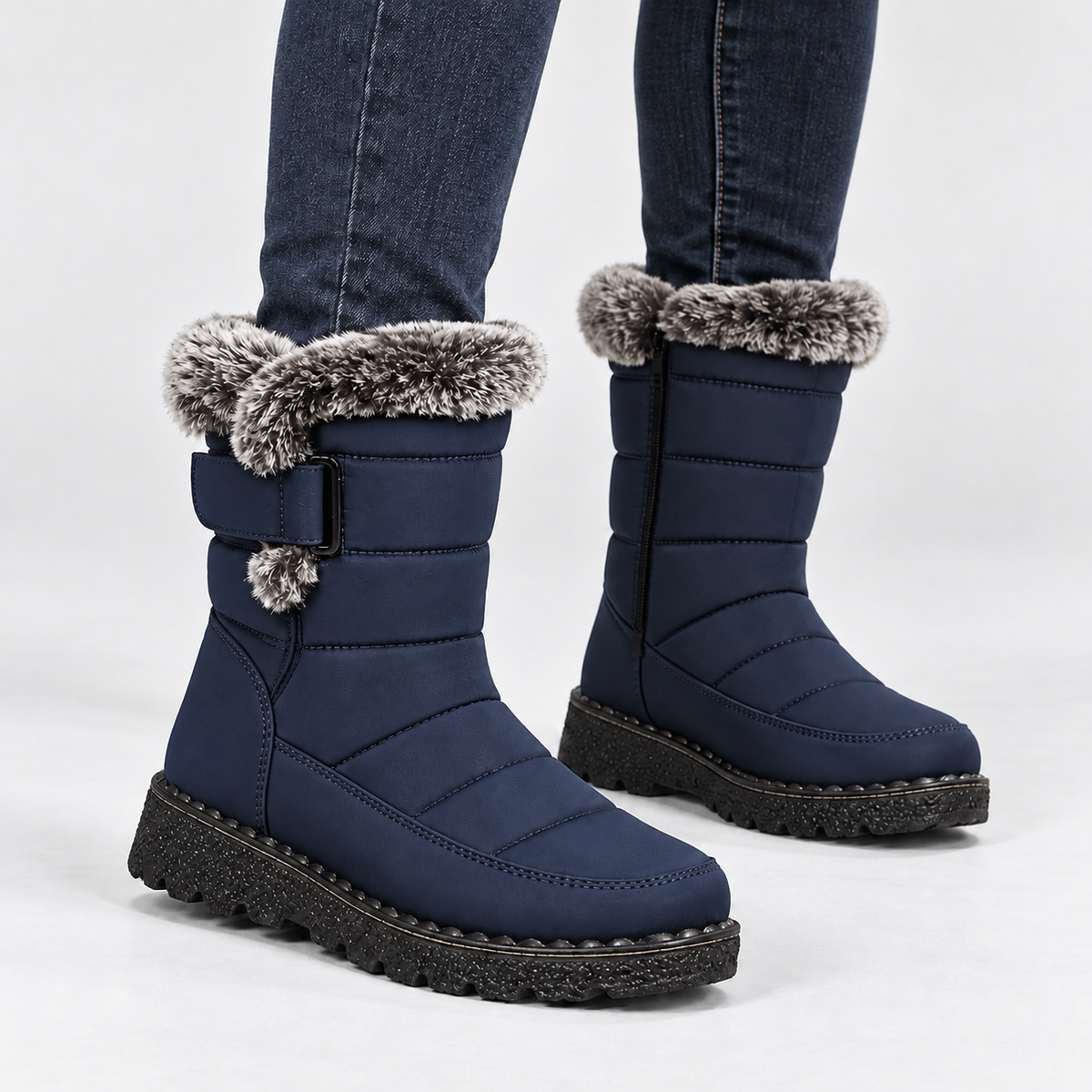 Monvaline | Women’s Warm Winter Boots – Fur Lined Snow Boots