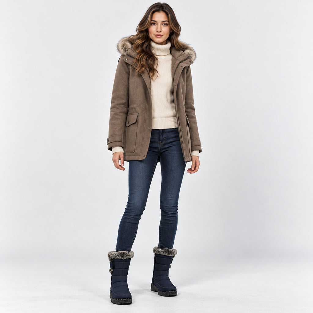 Monvaline | Women’s Warm Winter Boots – Fur Lined Snow Boots