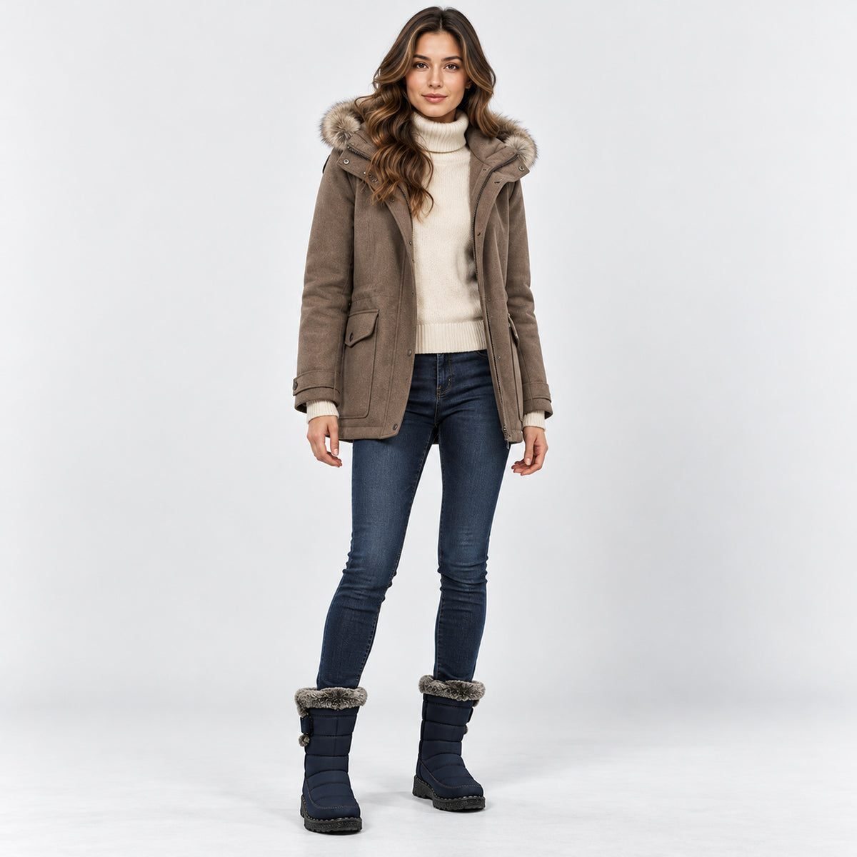 Monvaline | Women’s Warm Winter Boots – Fur Lined Snow Boots
