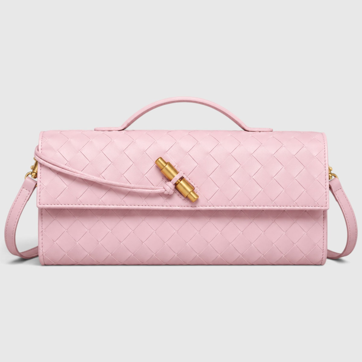 Monvaline | Women’s Woven Clutch Bag – Leather Shoulder Evening Handbag