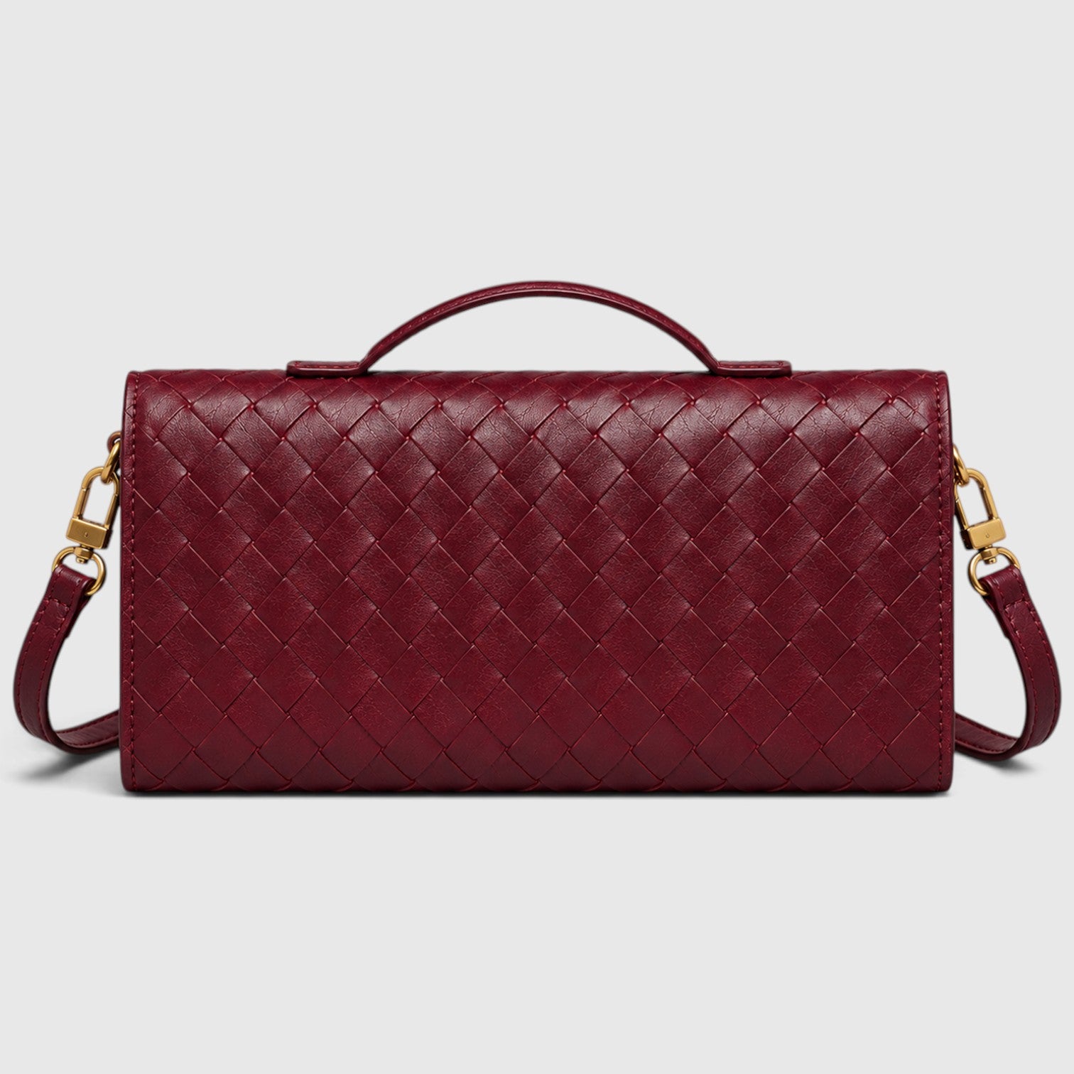 Monvaline | Women’s Woven Clutch Bag – Leather Shoulder Evening Handbag