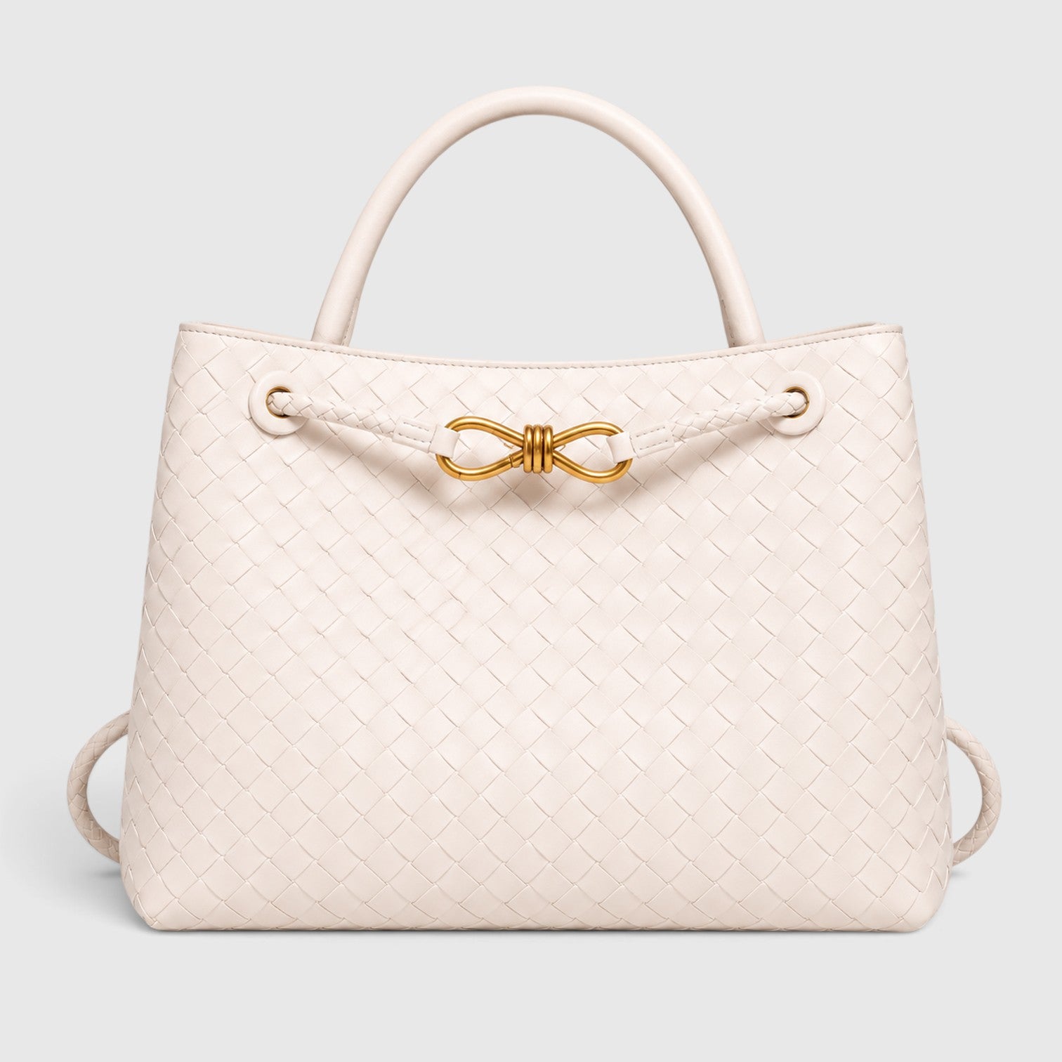 Monvaline | Women’s Woven Luxury Tote Bag – Soft Vegan Leather Shoulder Bag