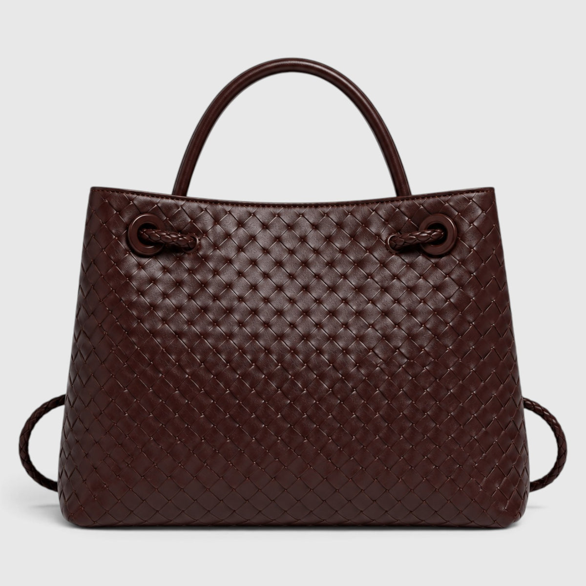 Monvaline | Women’s Woven Luxury Tote Bag – Soft Vegan Leather Shoulder Bag