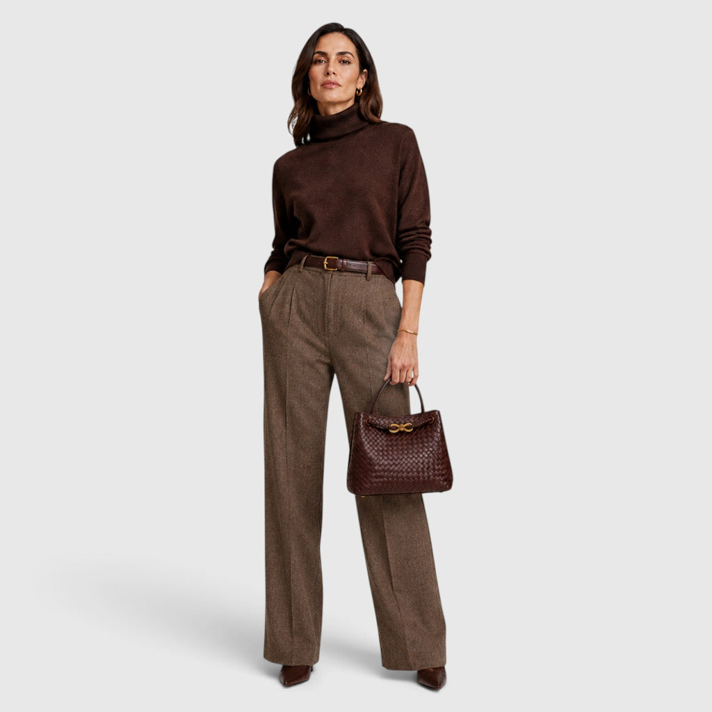 Monvaline | Women’s Woven Luxury Tote Bag – Soft Vegan Leather Shoulder Bag