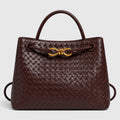 Monvaline | Women’s Woven Luxury Tote Bag – Soft Vegan Leather Shoulder Bag