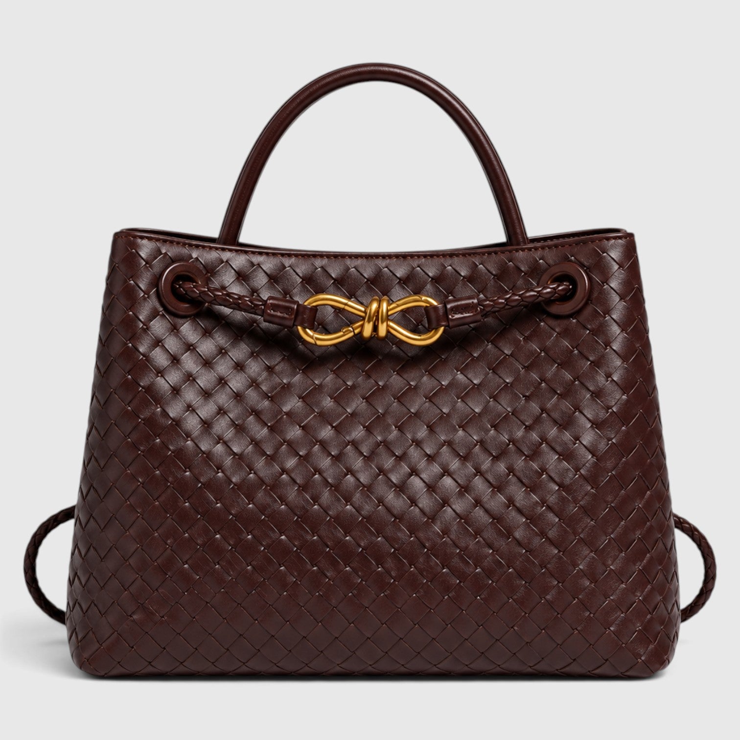 Monvaline | Women’s Woven Luxury Tote Bag – Soft Vegan Leather Shoulder Bag
