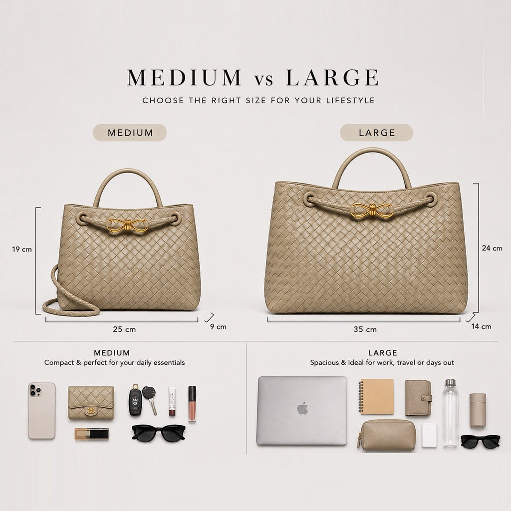 Monvaline | Women’s Woven Luxury Tote Bag – Soft Vegan Leather Shoulder Bag