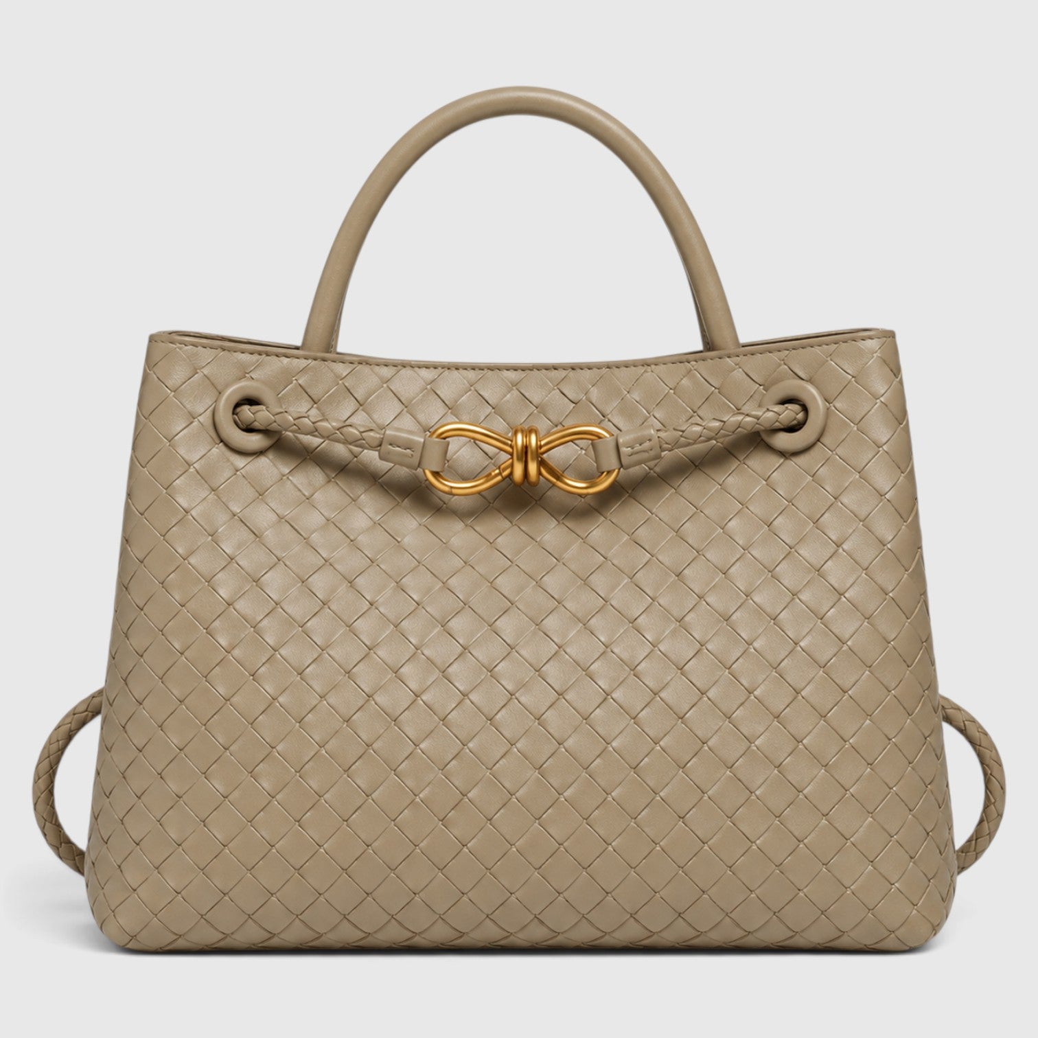 Monvaline | Women’s Woven Luxury Tote Bag – Soft Vegan Leather Shoulder Bag