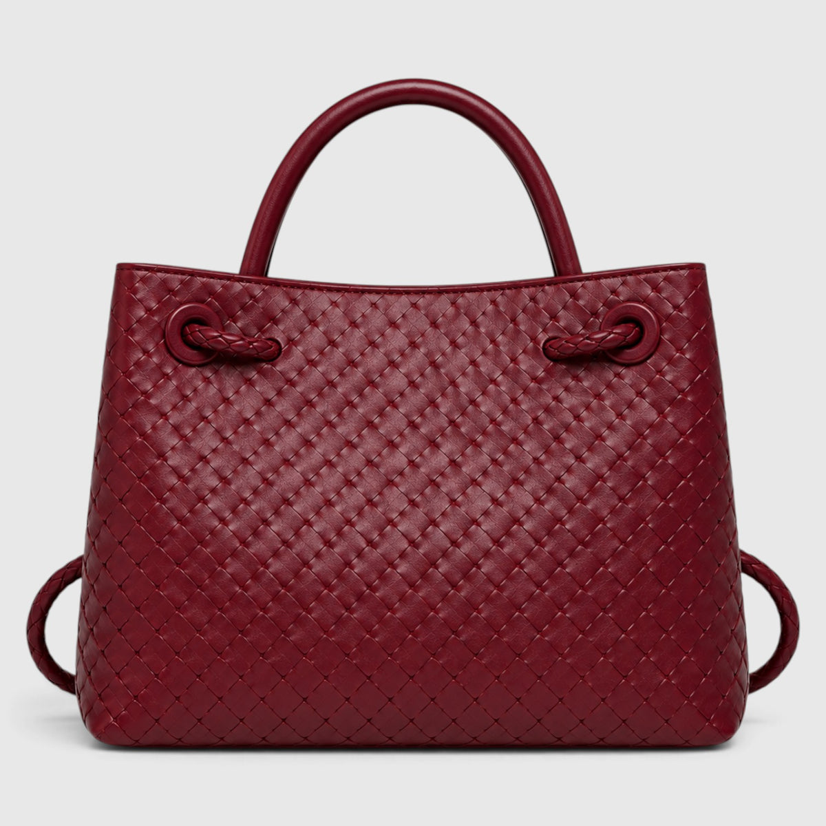 Monvaline | Women’s Woven Luxury Tote Bag – Soft Vegan Leather Shoulder Bag