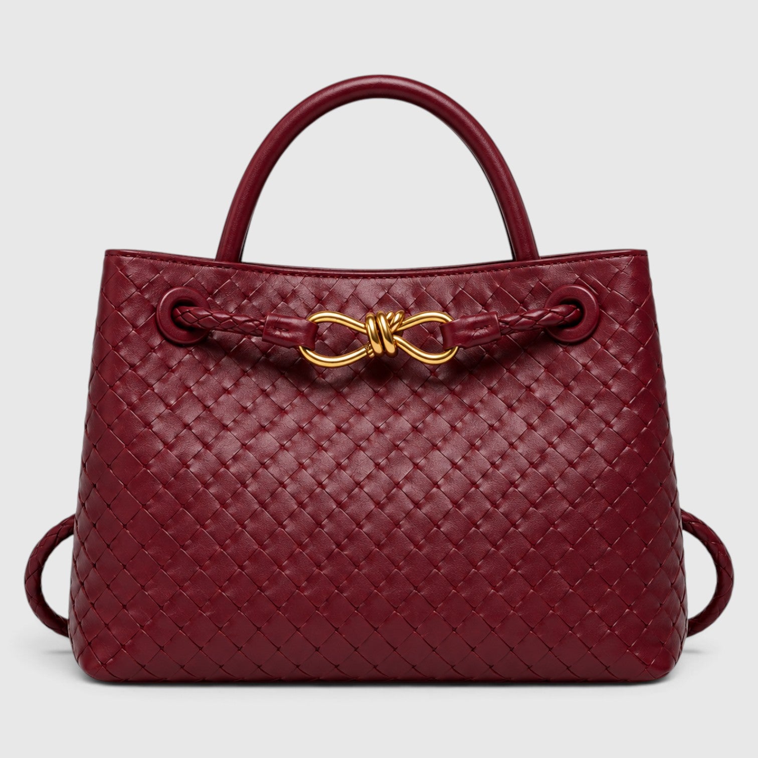 Monvaline | Women’s Woven Luxury Tote Bag – Soft Vegan Leather Shoulder Bag
