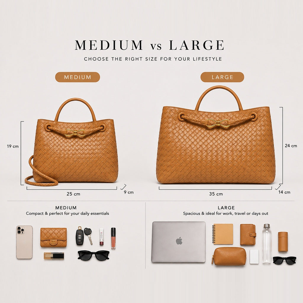 Monvaline | Women’s Woven Luxury Tote Bag – Soft Vegan Leather Shoulder Bag