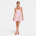 Monvaline | Women's Bow Mini Dress Elegant Cocktail Evening Wear
